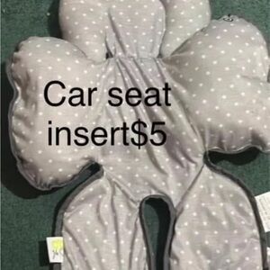 Gray Polka Dot Car Seat Insert
